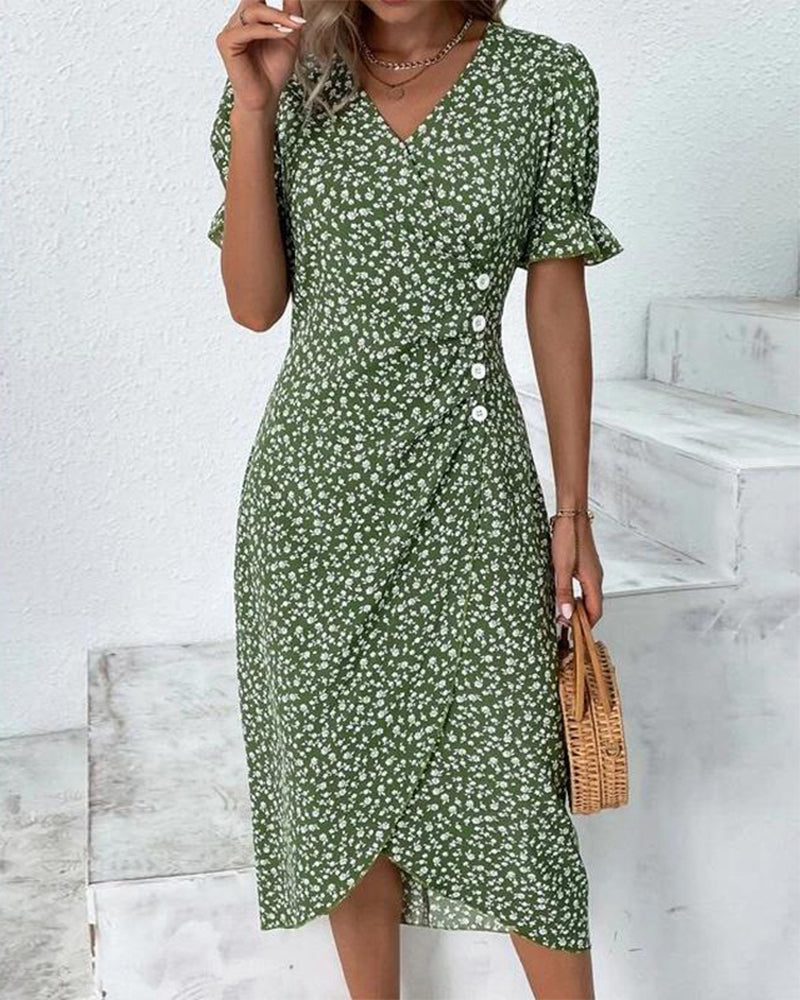 Beatrice – Floral summer dress with tummy coverage