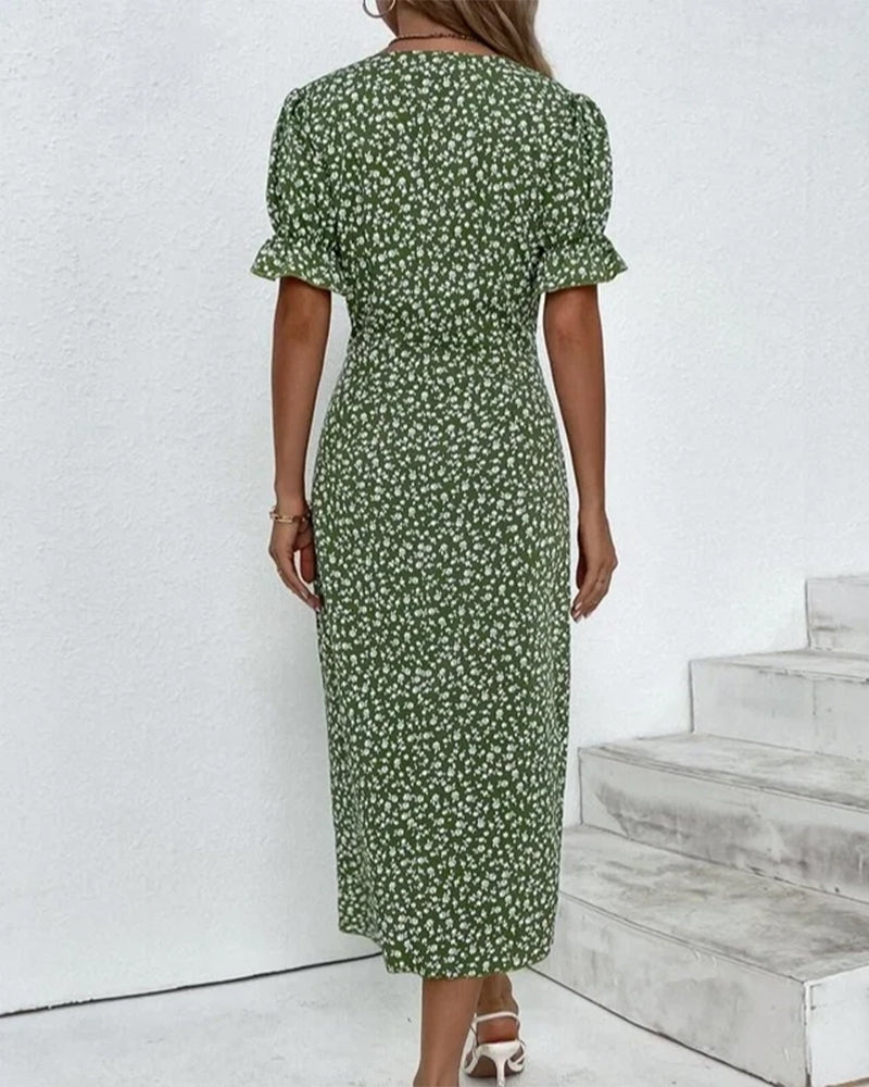 Beatrice – Floral summer dress with tummy coverage