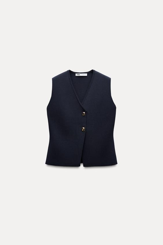 Jemima - Cropped Knit Vest