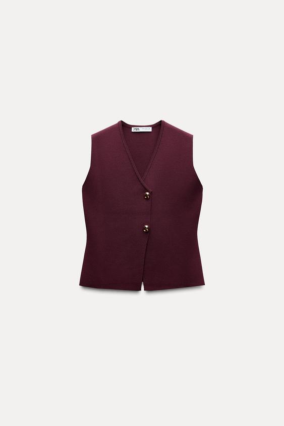 Jemima - Cropped Knit Vest