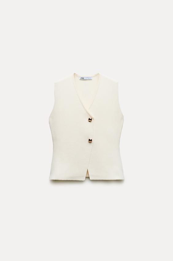 Jemima - Cropped Knit Vest