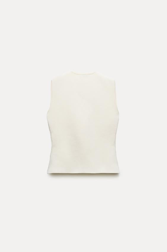 Jemima - Cropped Knit Vest