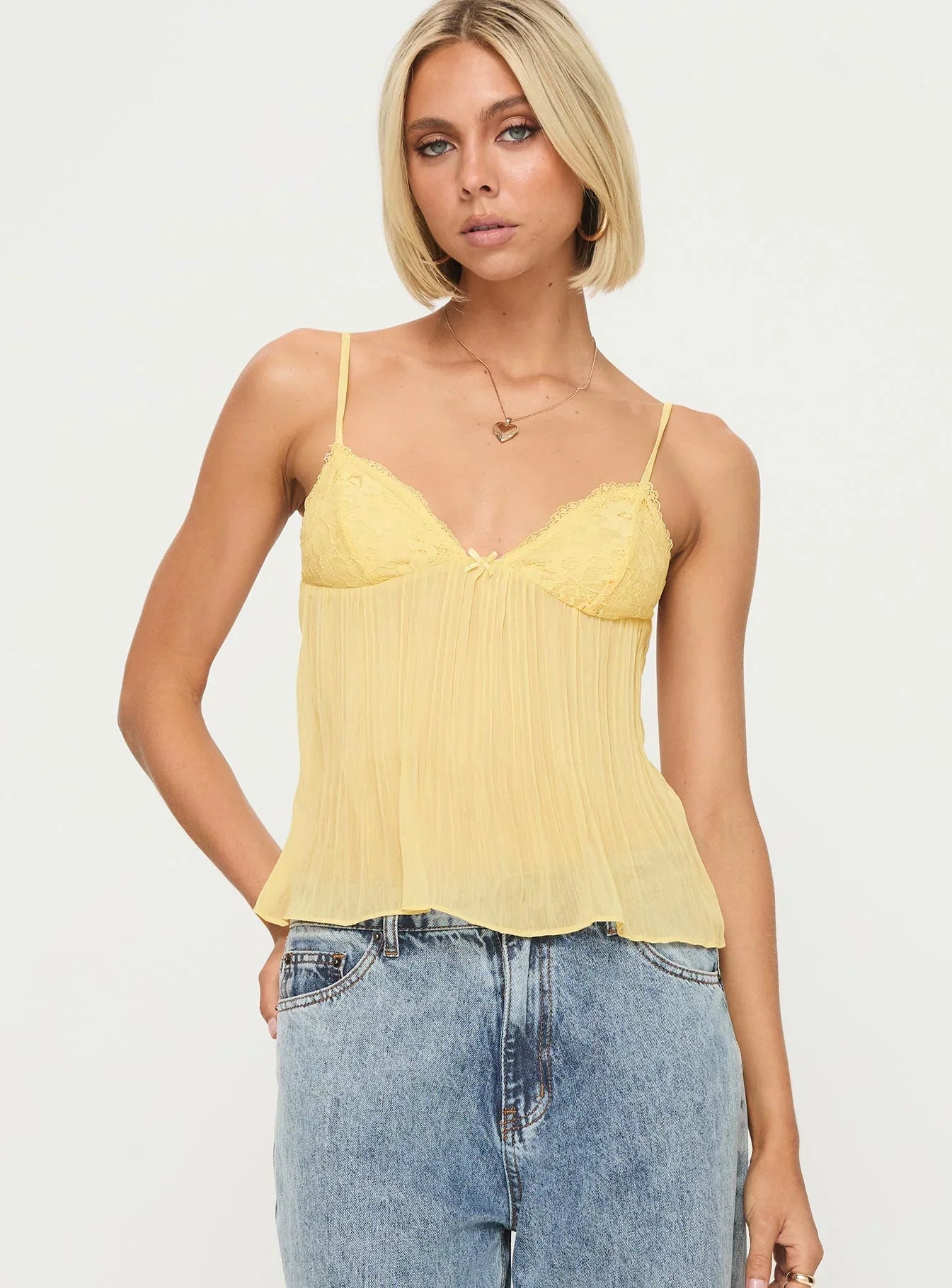 Marée - Pleated Lace Cami Top