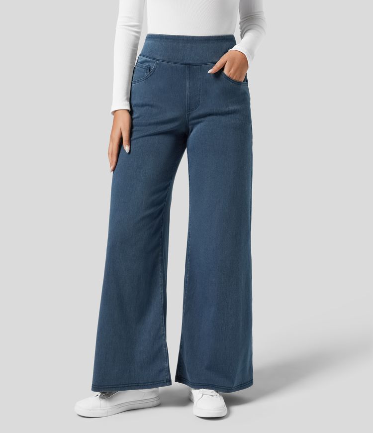 Evie | Comfy Elasticated High Waisted Trousers