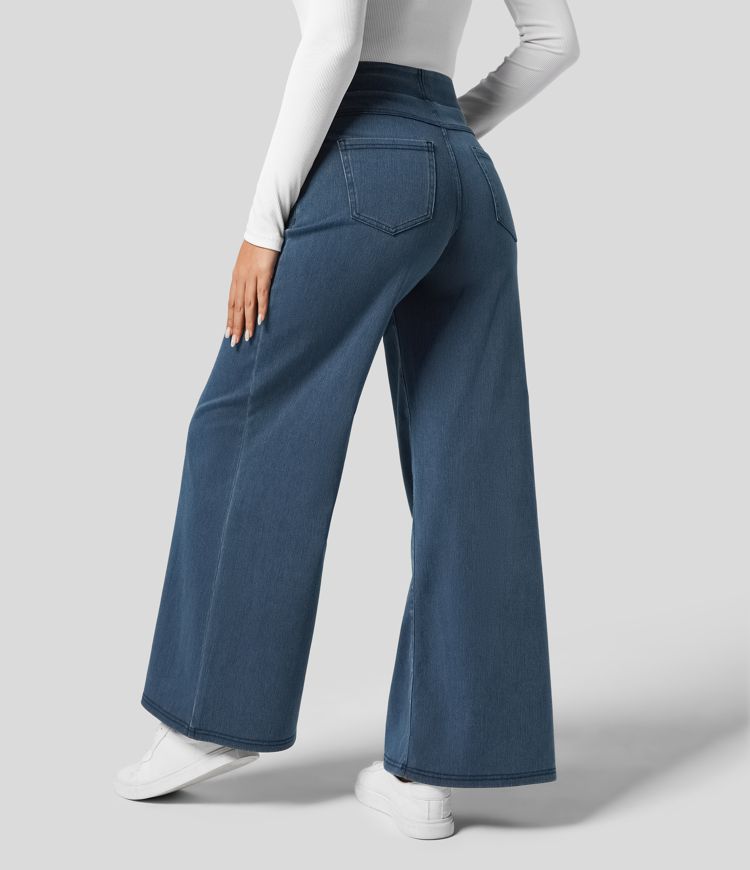 Evie | Comfy Elasticated High Waisted Trousers