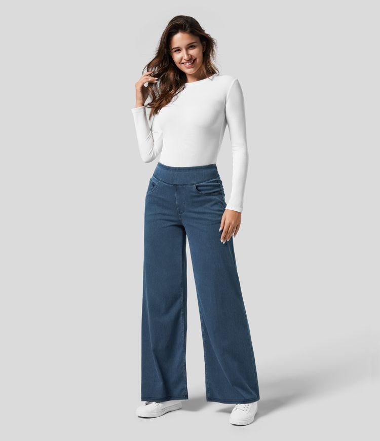 Evie | Comfy Elasticated High Waisted Trousers