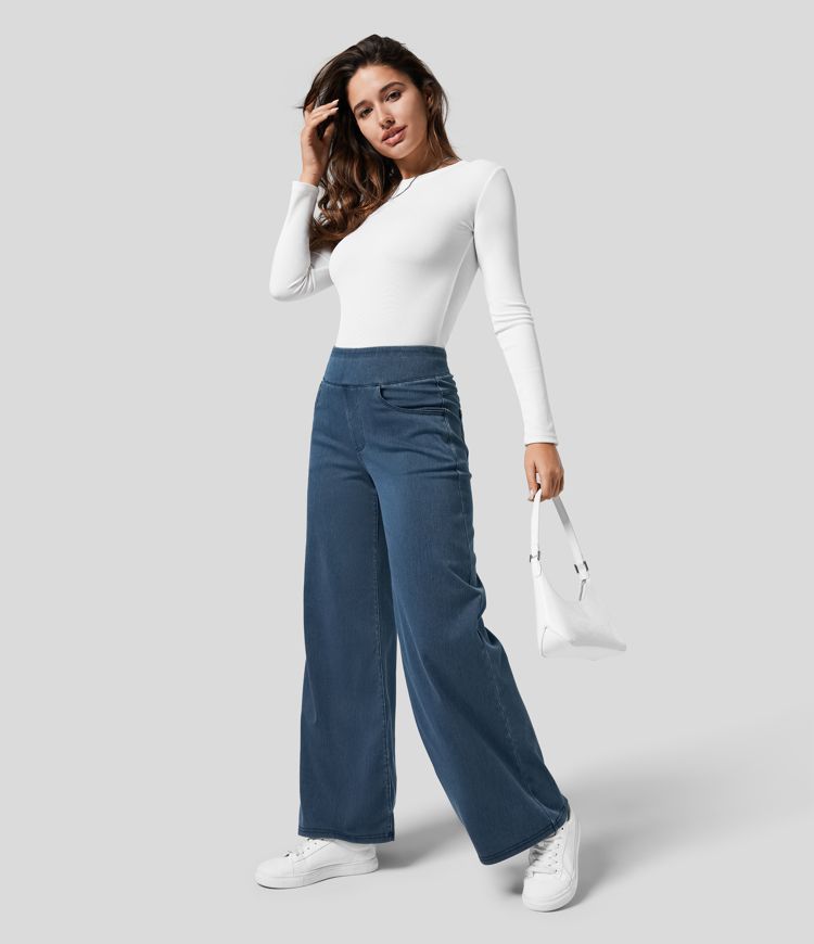 Evie | Comfy Elasticated High Waisted Trousers