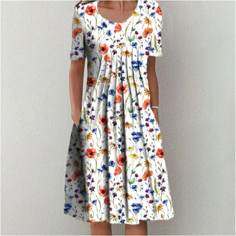 Matilda – Elegant Layered Tummy-Coverage Dress