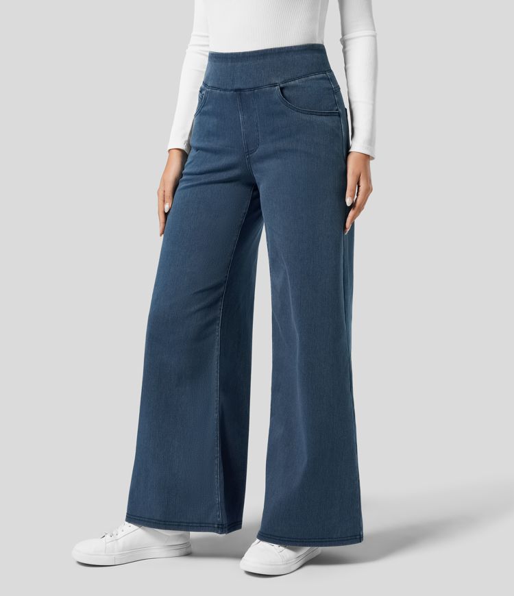 Evie | Comfy Elasticated High Waisted Trousers
