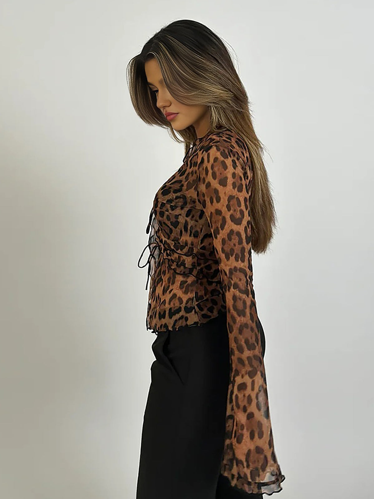 Ruby - Leopard Print Knot Top