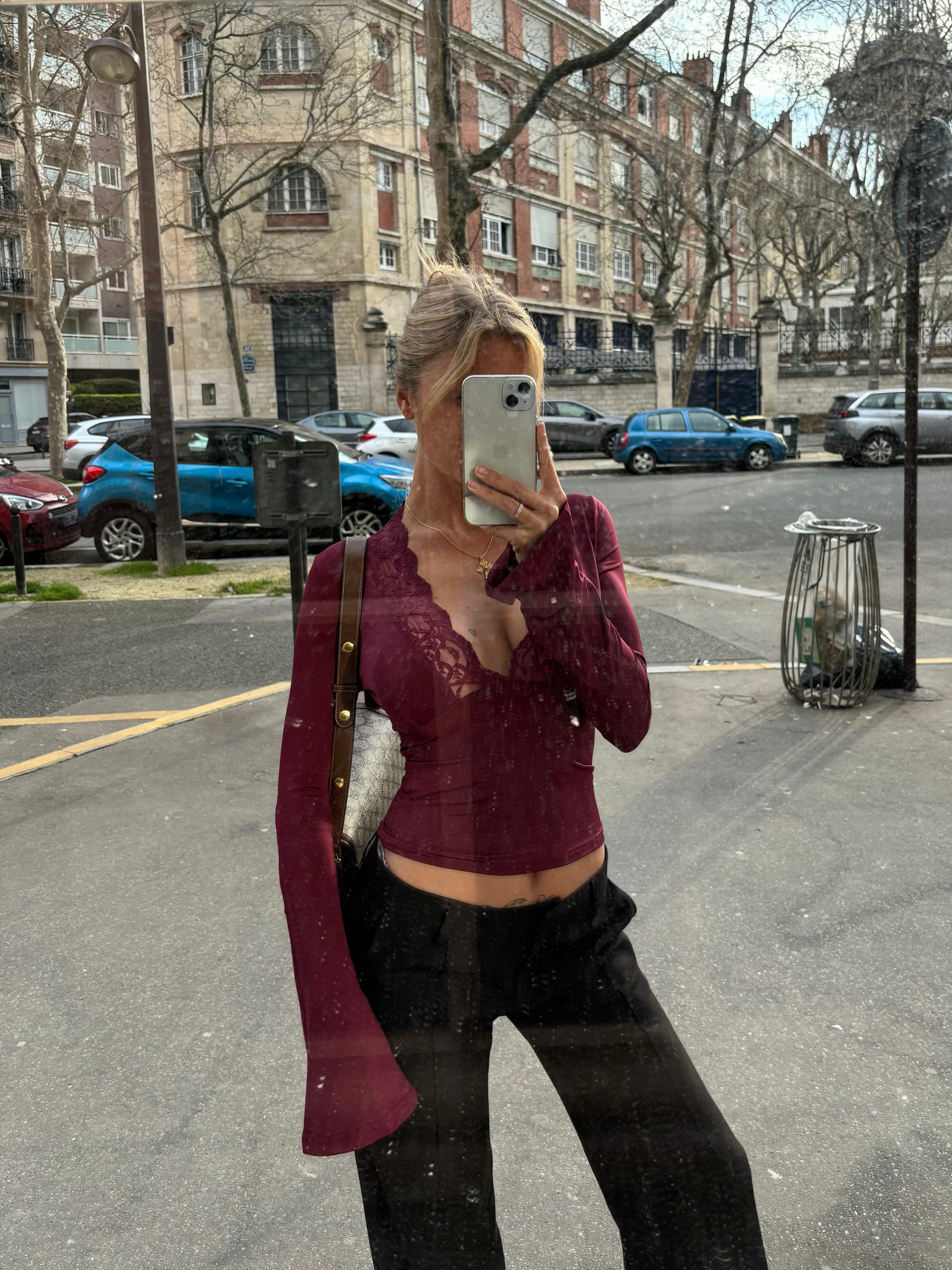 Esme - Lace Neck Top