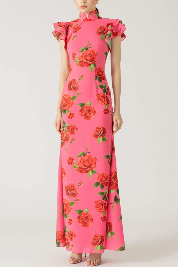 Celeste - Floral Flare Maxi Dress