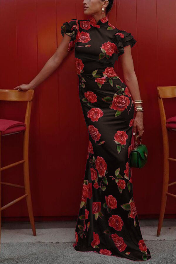 Celeste - Floral Flare Maxi Dress