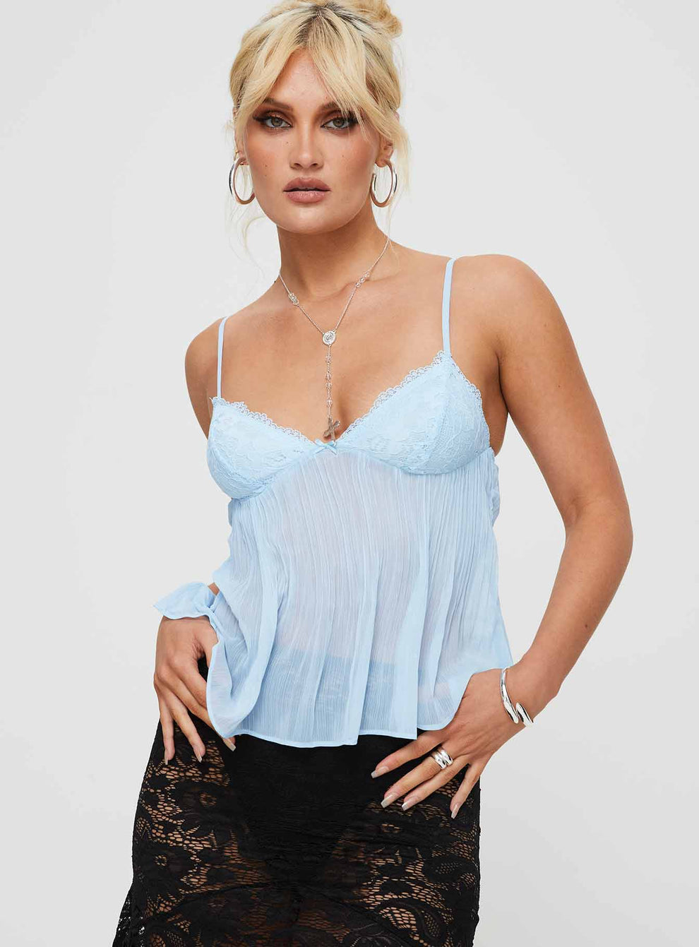 Marée - Pleated Lace Cami Top