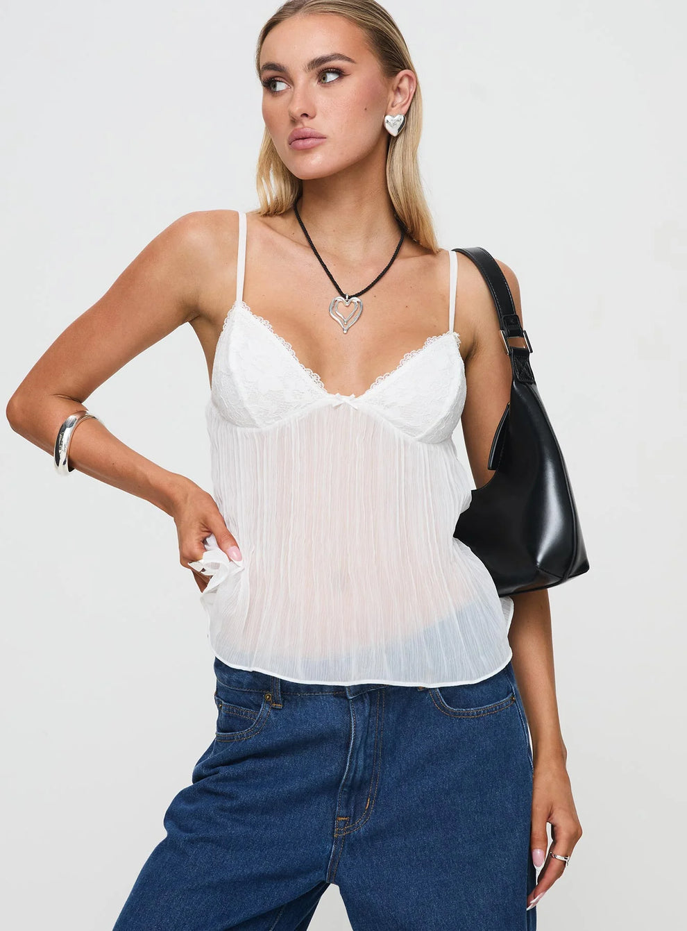 Marée - Pleated Lace Cami Top