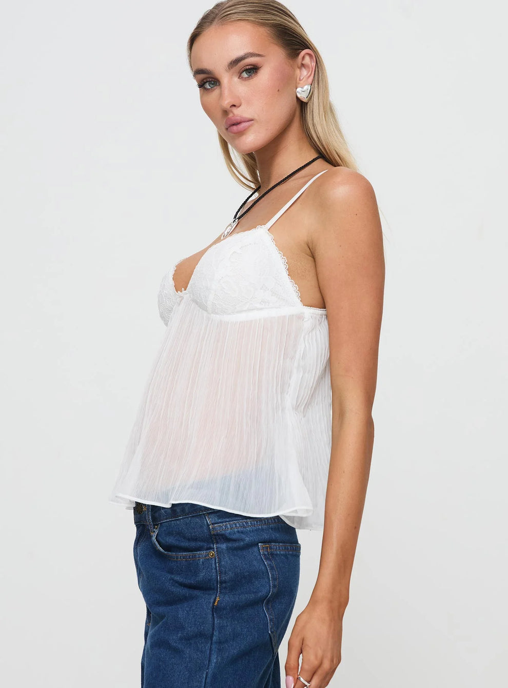 Marée - Pleated Lace Cami Top