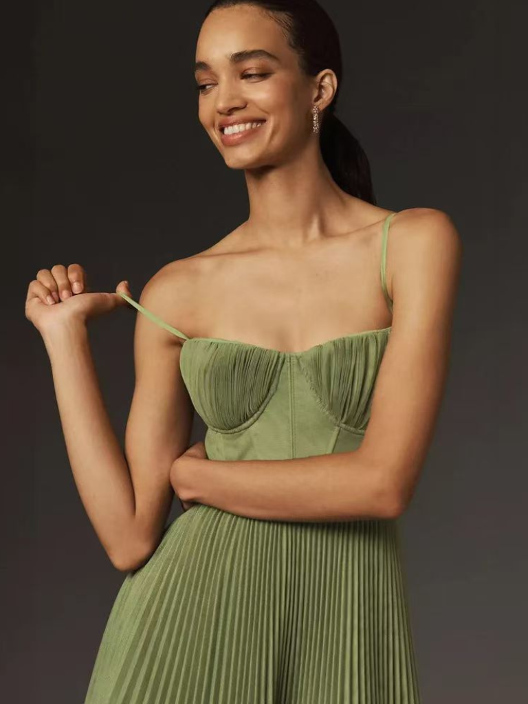 Vivienne – Pleated Bustier Dress