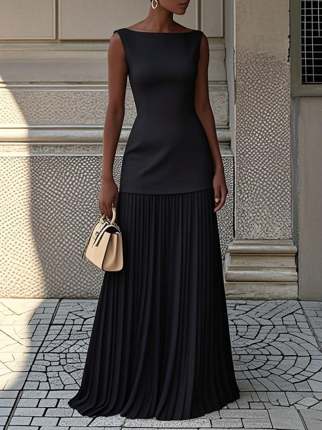 Crystal - Pleated Maxi Dress