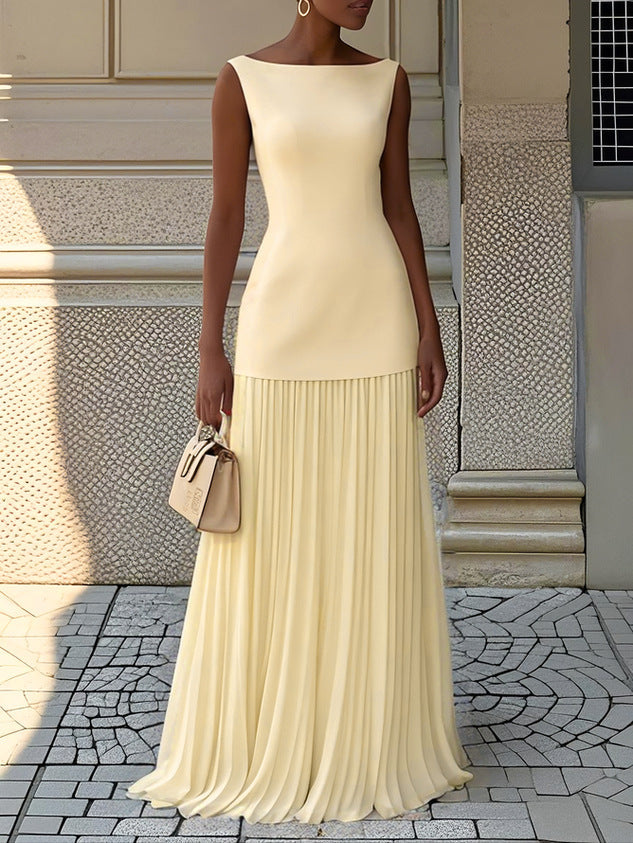 Crystal - Pleated Maxi Dress