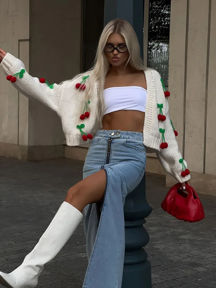 Evie - Cute Cherry Cardigan
