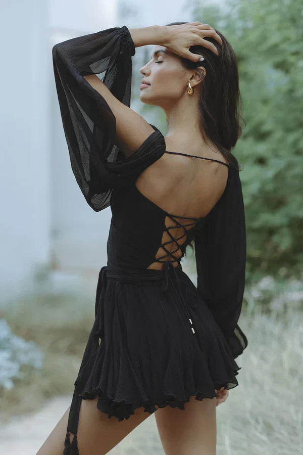 Lilou – Balloon Sleeve Mini Dress