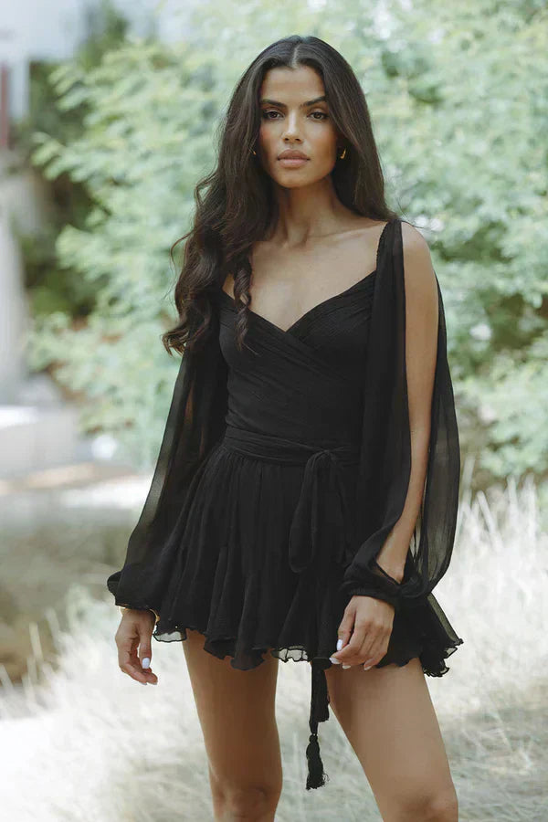 Lilou – Balloon Sleeve Mini Dress