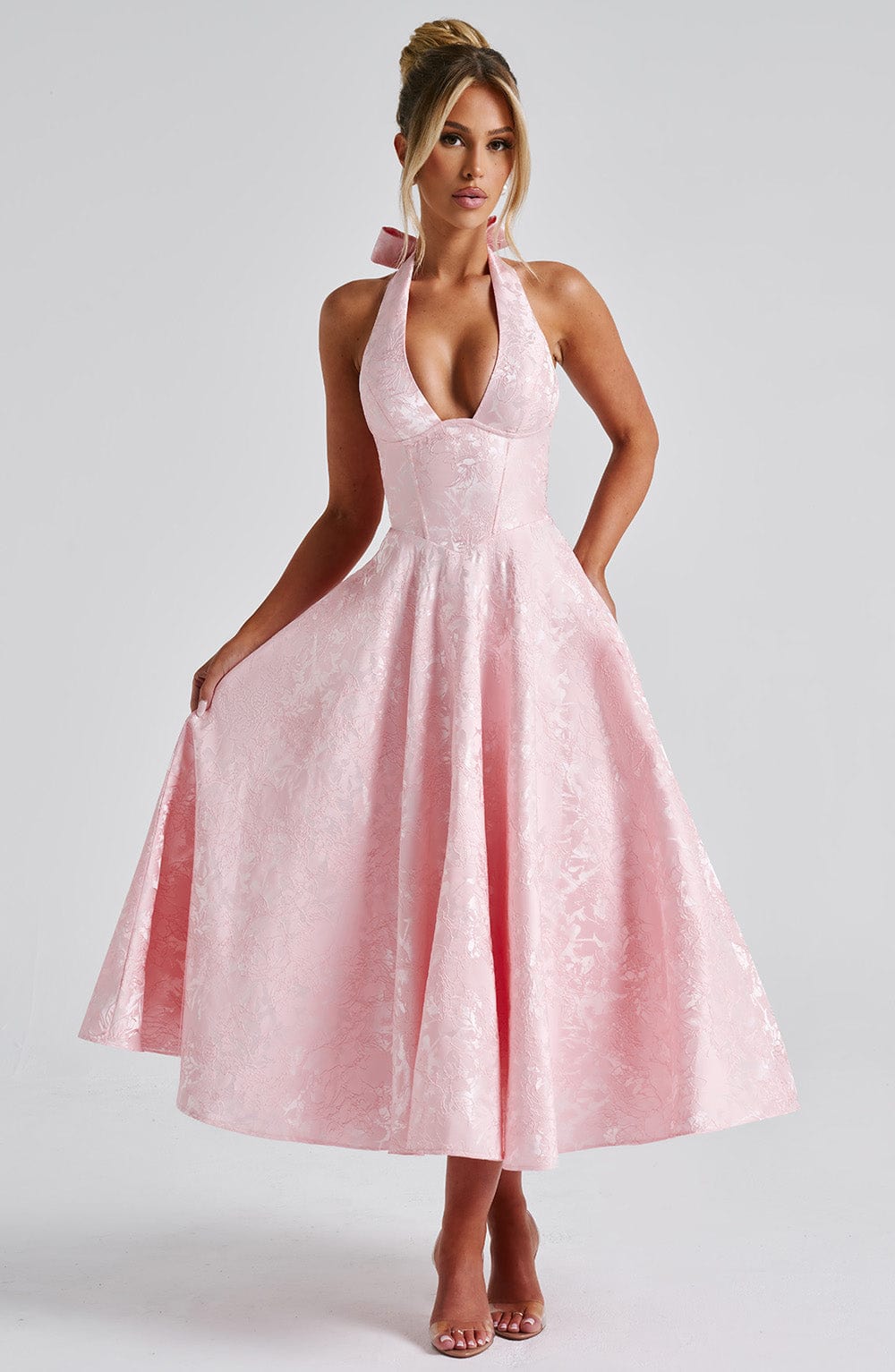 Lara - Midi dress with halter neckline
