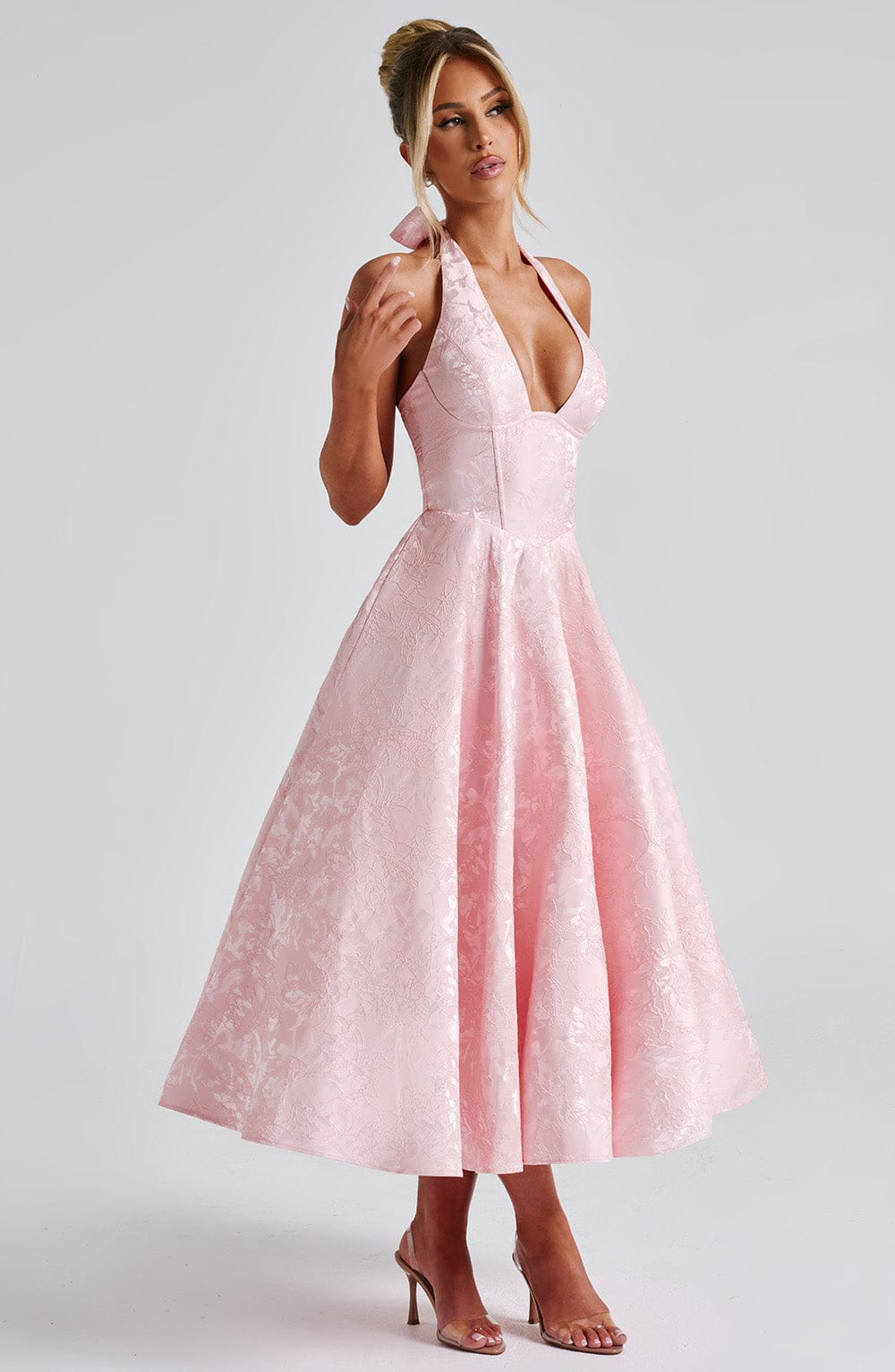 Lara - Midi dress with halter neckline
