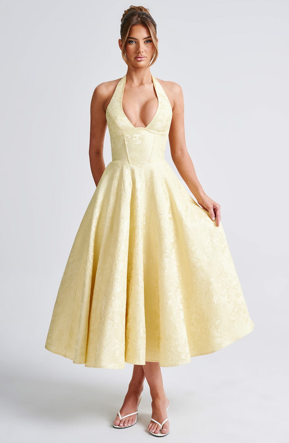 Lara - Midi dress with halter neckline