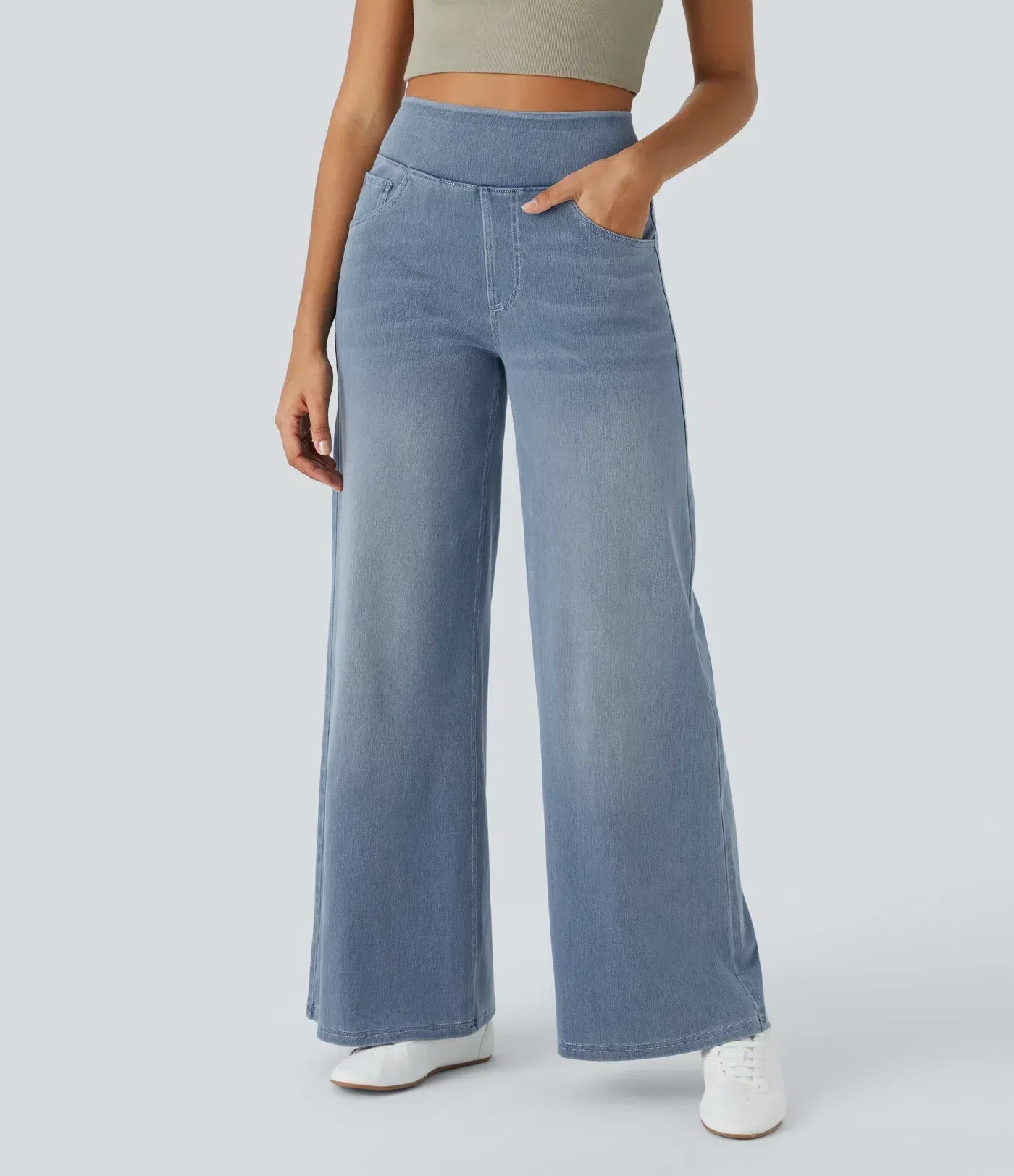 Evie | Comfy Elasticated High Waisted Trousers
