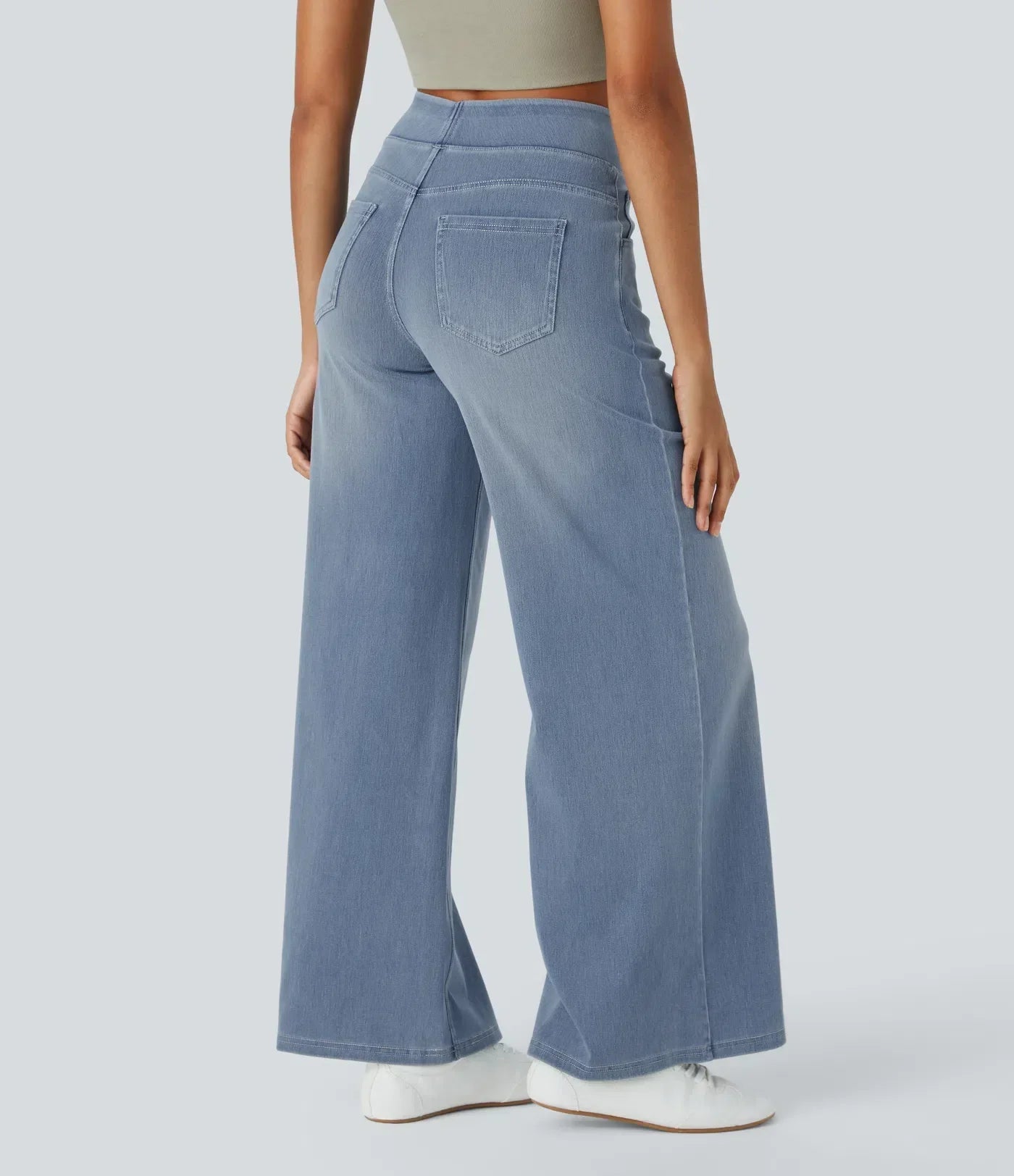 Evie | Comfy Elasticated High Waisted Trousers