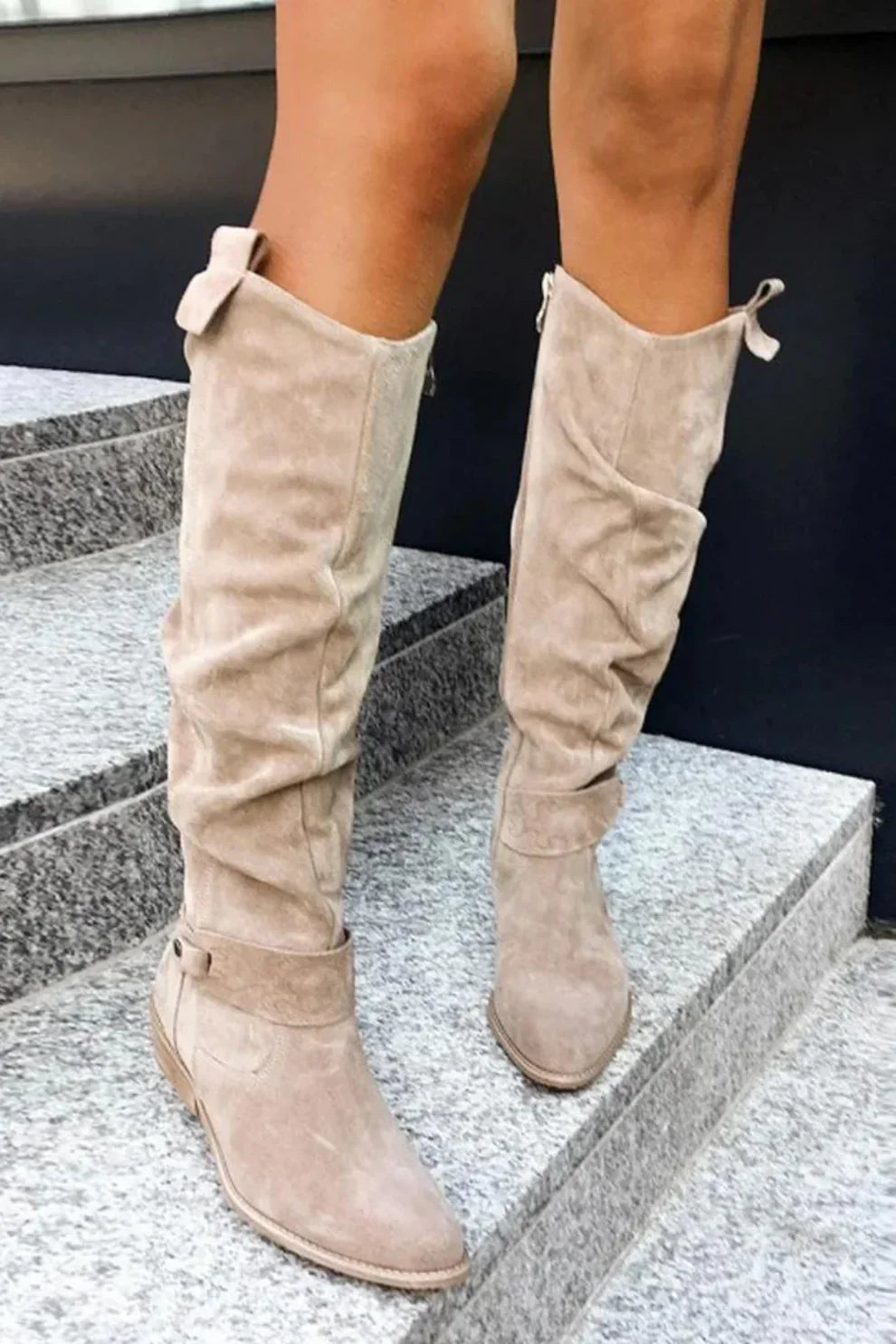 Josephine - Suede Knee Boots