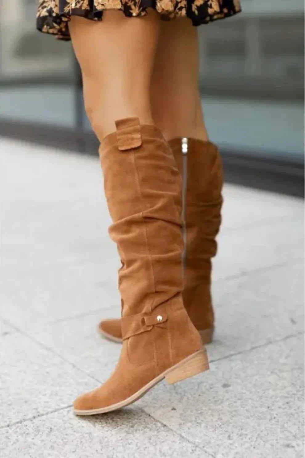 Josephine - Suede Knee Boots