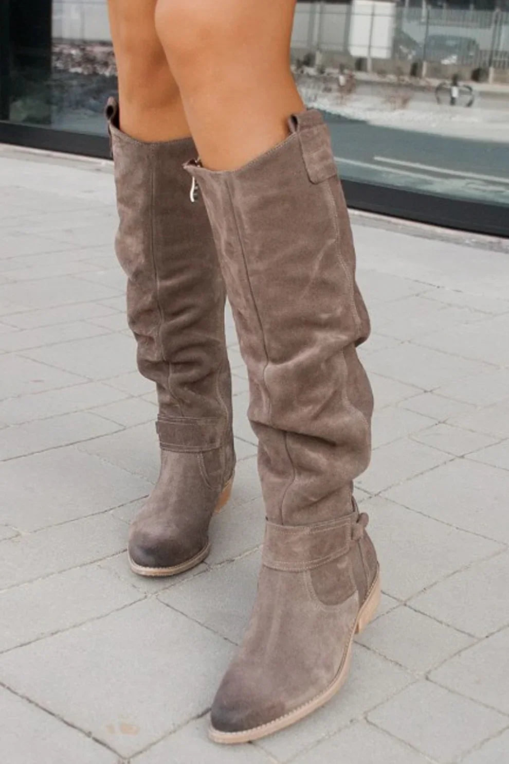 Josephine - Suede Knee Boots