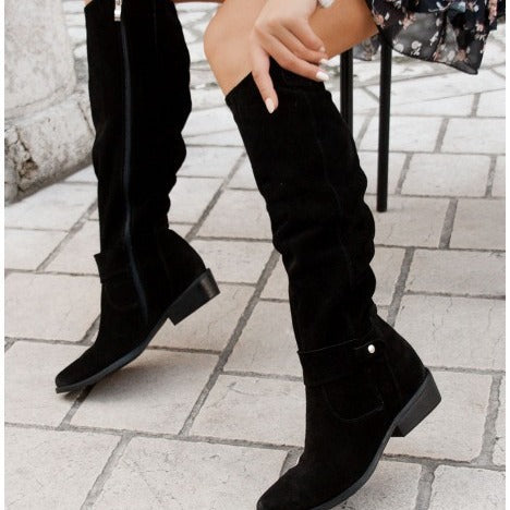 Josephine - Suede Knee Boots