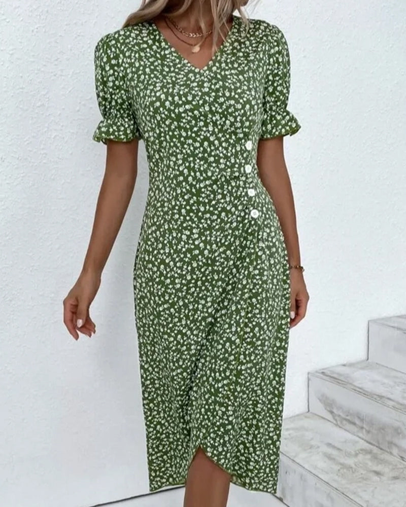 Beatrice – Floral summer dress with tummy coverage