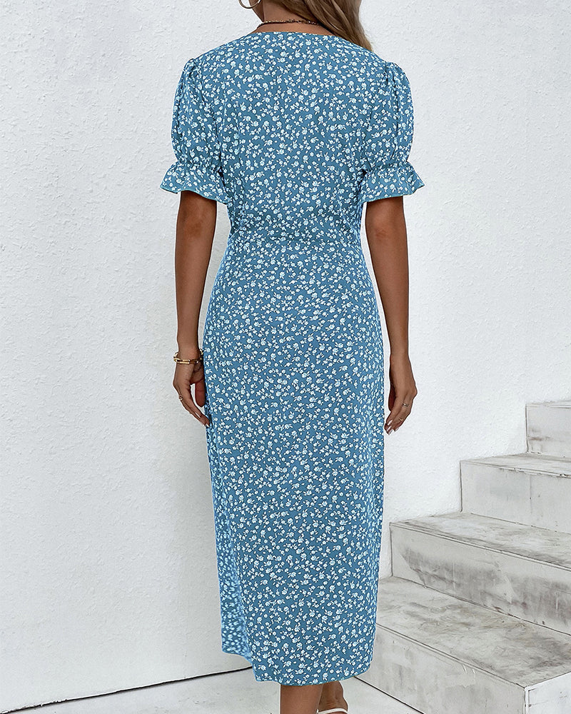 Beatrice – Floral summer dress with tummy coverage