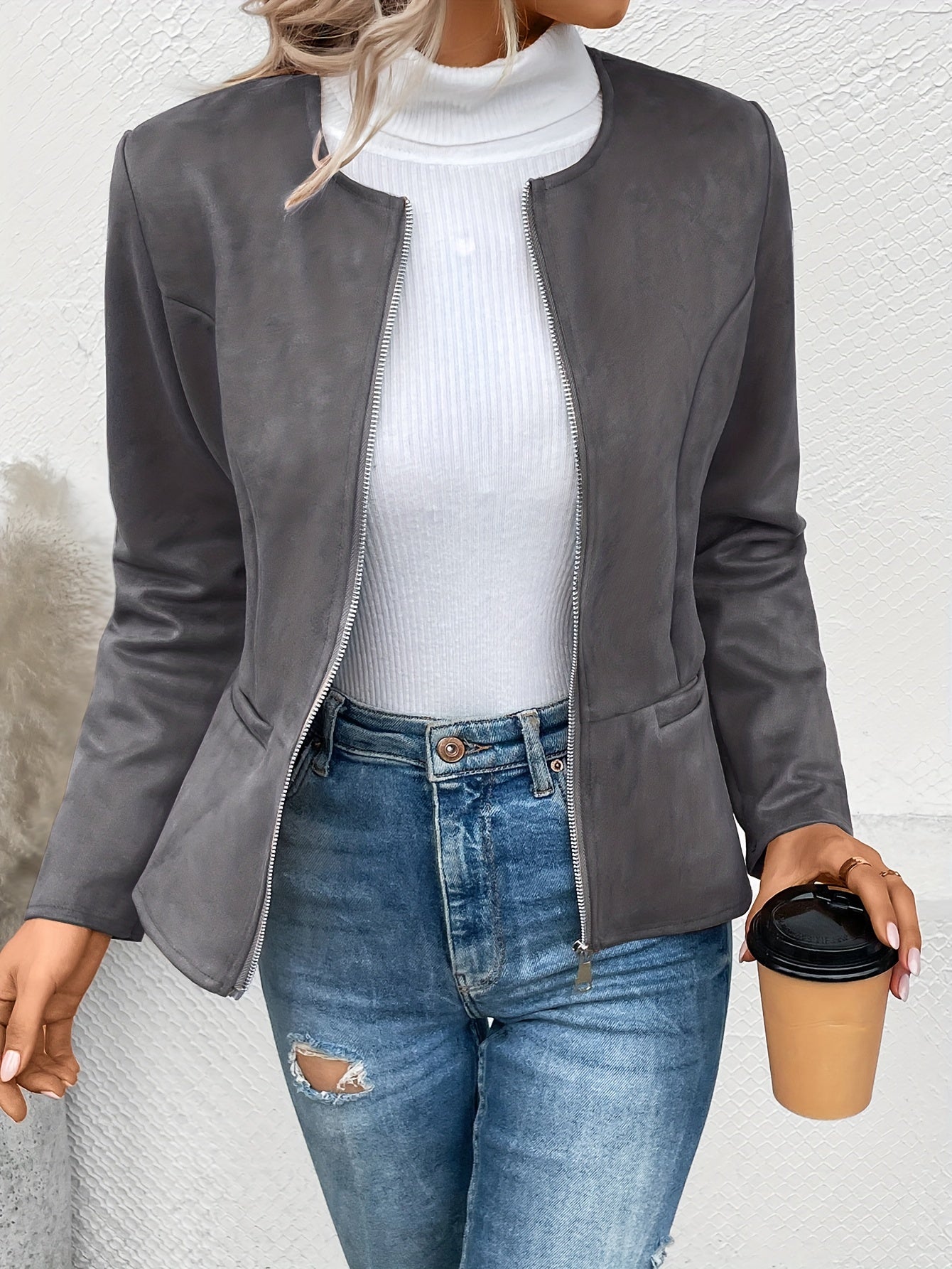 Beatrice - Slim Fit Zipper Jacket