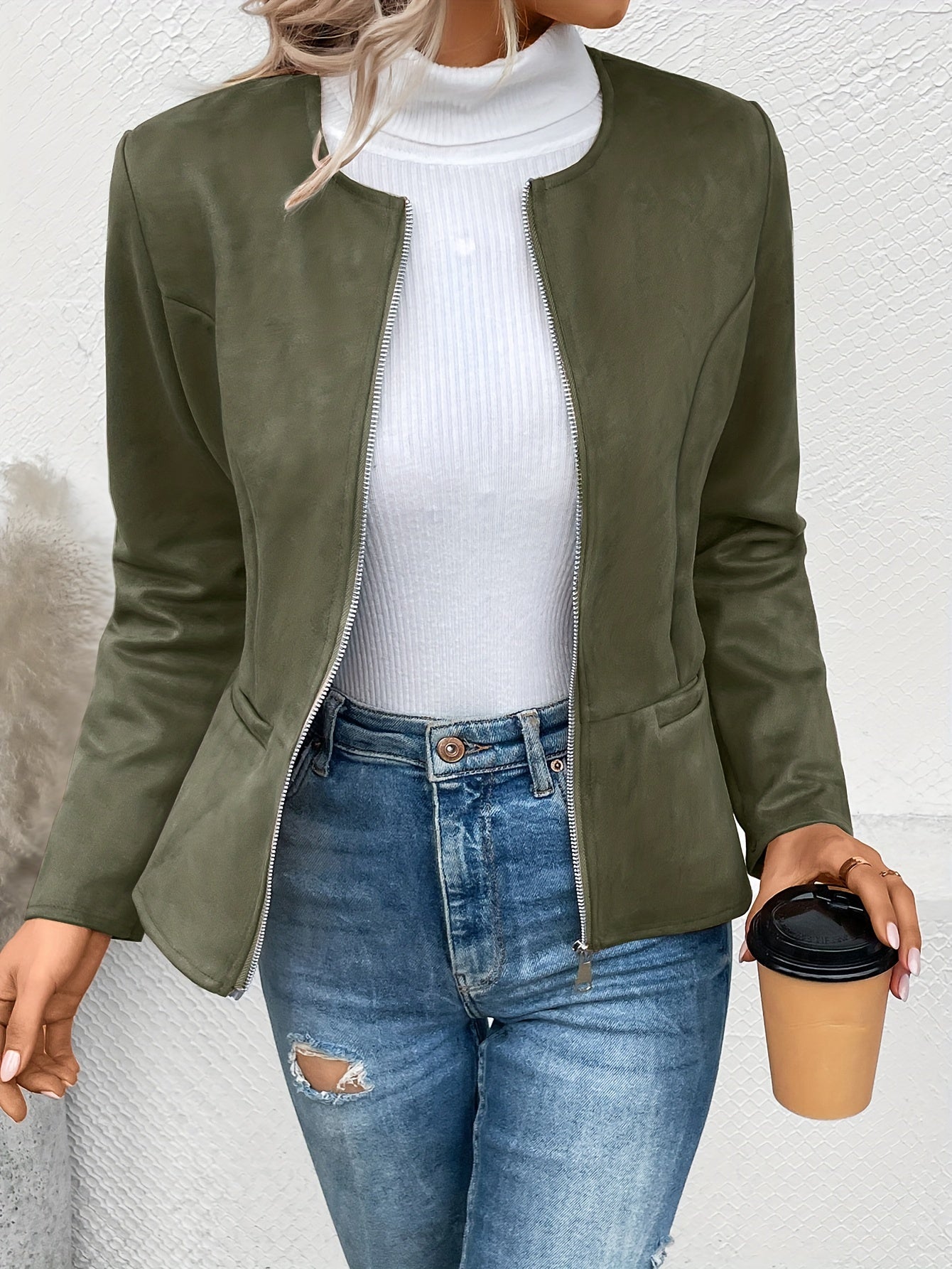 Beatrice - Slim Fit Zipper Jacket