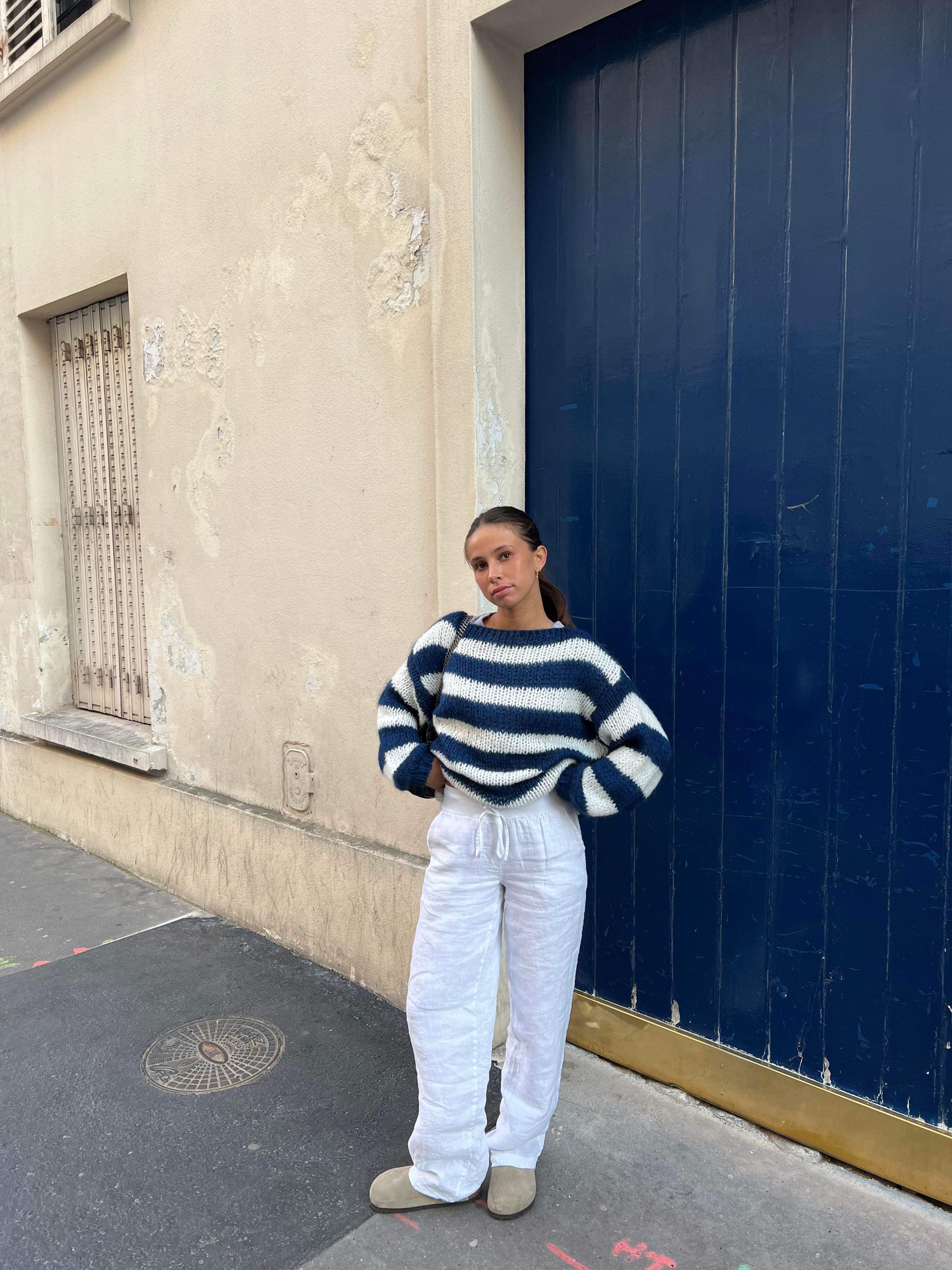 Daisy -  Stripped Loose-Fit Sweater