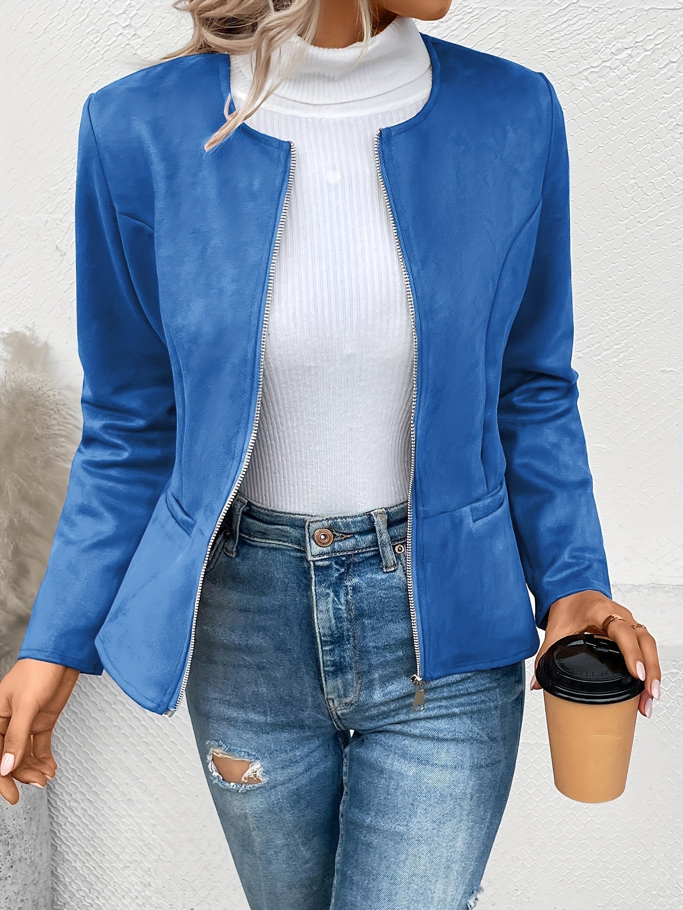 Beatrice - Slim Fit Zipper Jacket