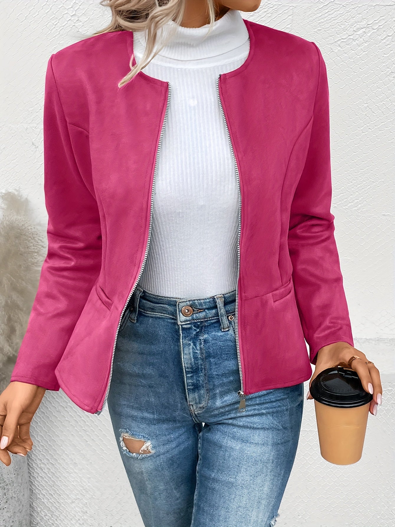 Beatrice - Slim Fit Zipper Jacket