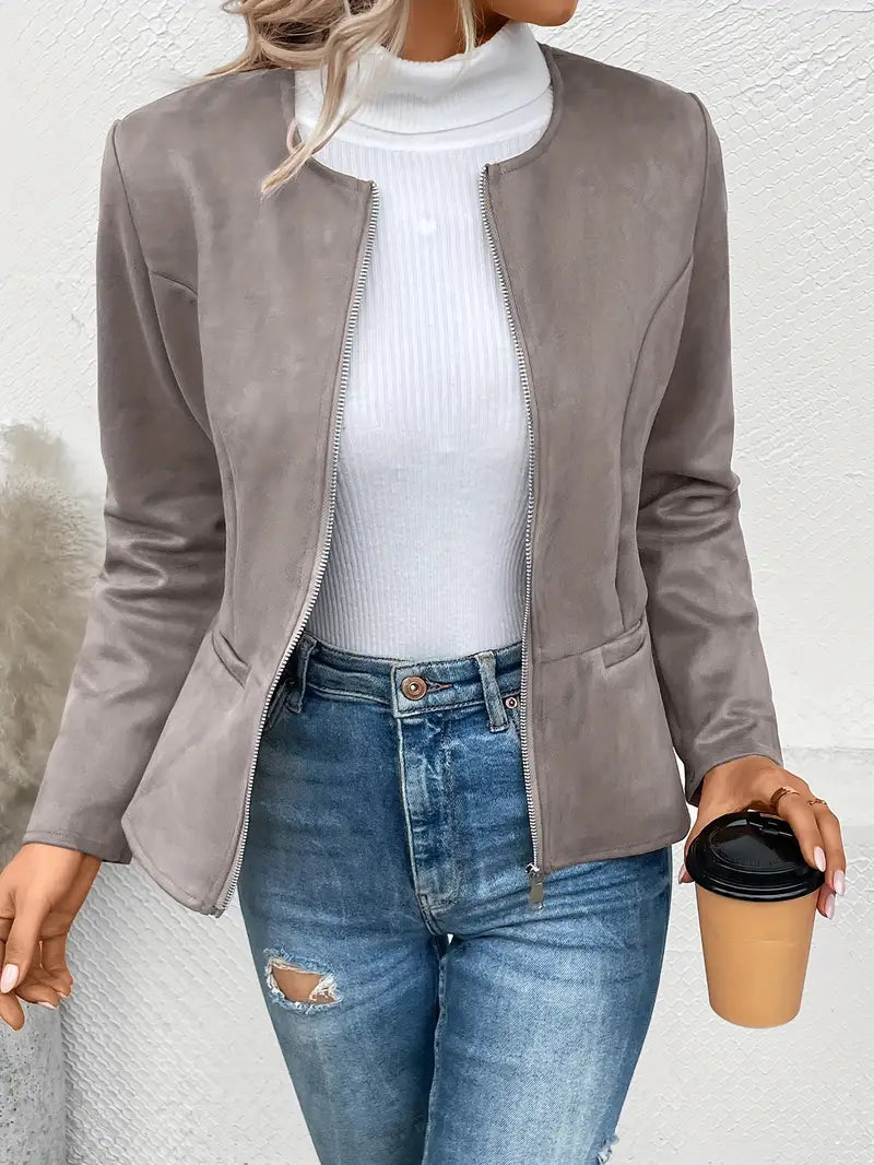 Beatrice - Slim Fit Zipper Jacket