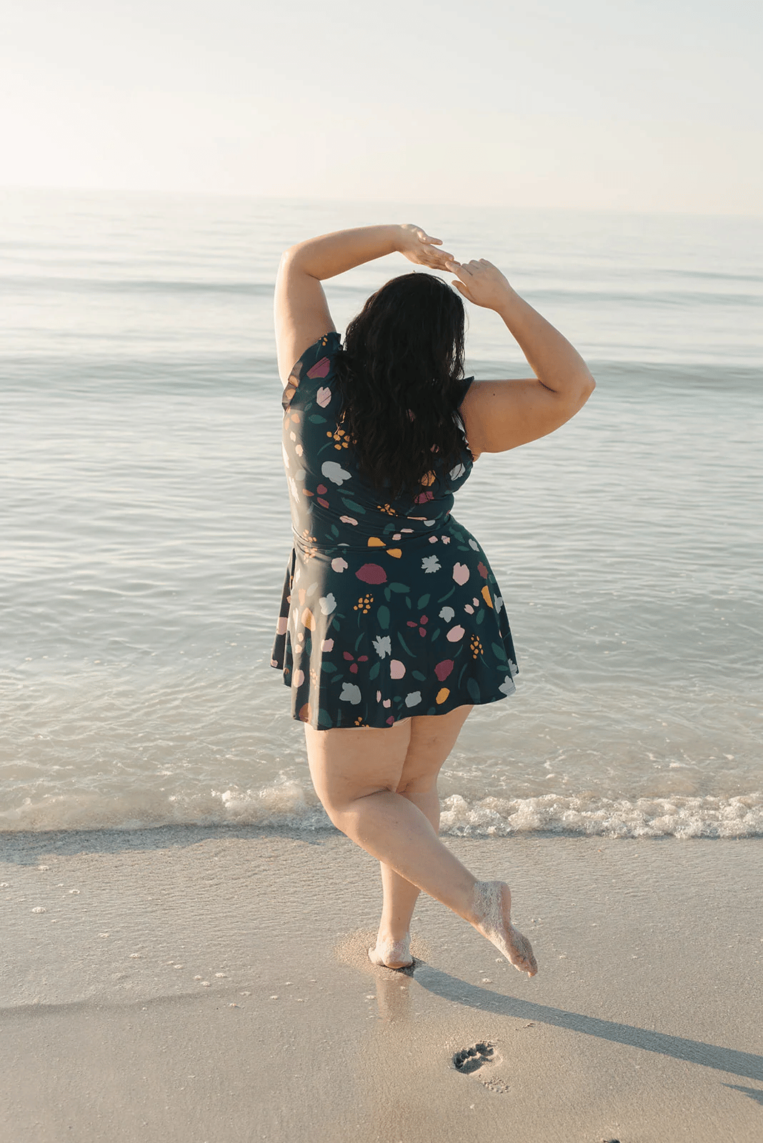 Angel – Swimsuit romper with ruffles and bust support
