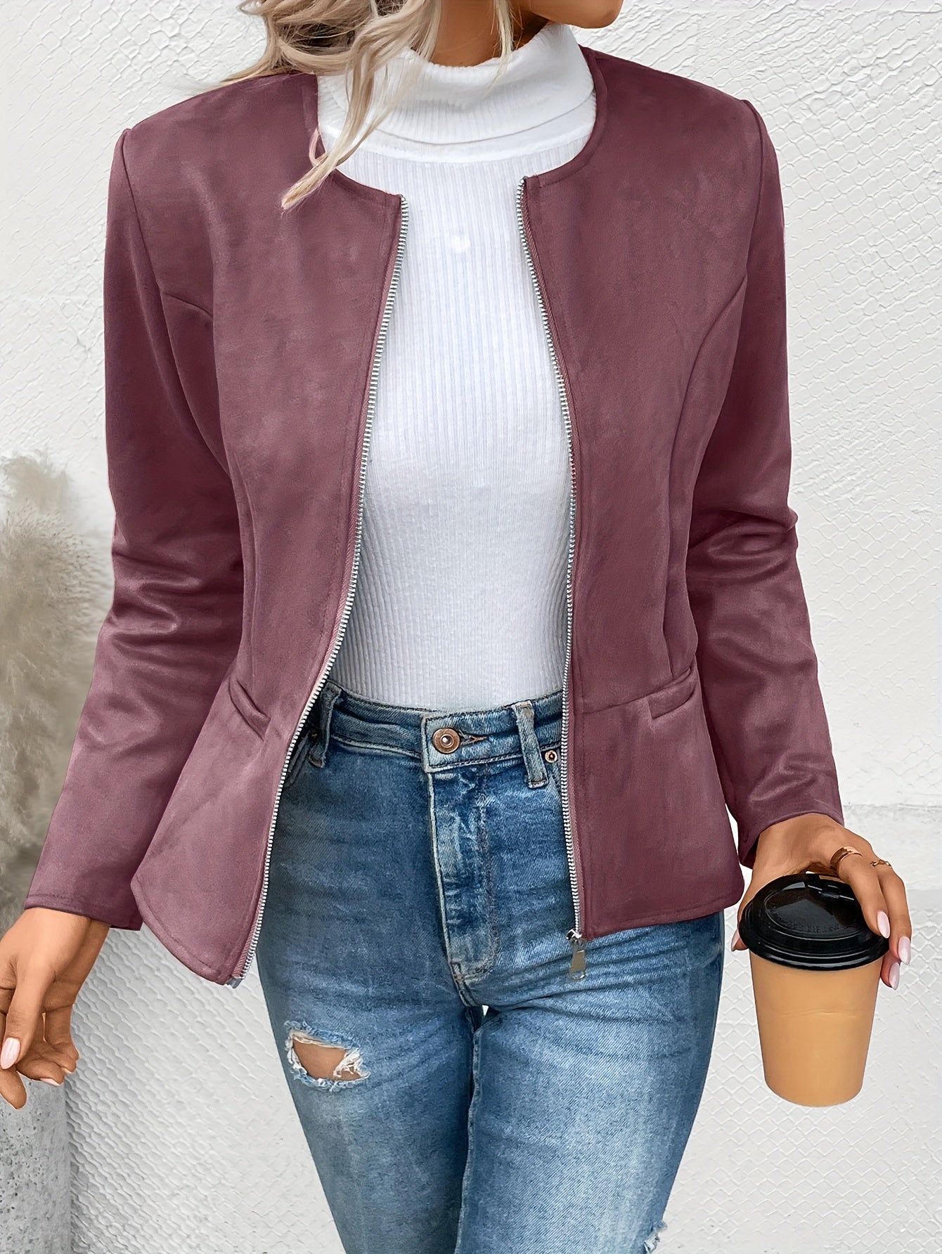 Beatrice - Slim Fit Zipper Jacket