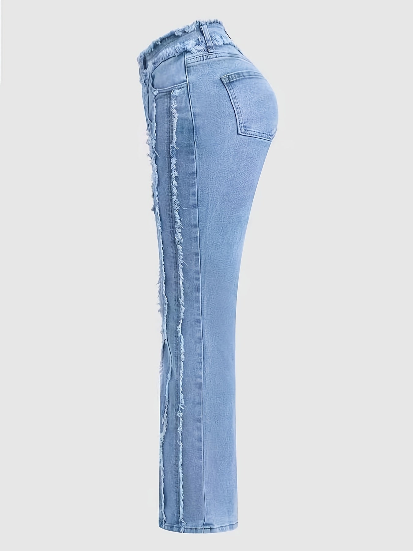 Solene - Striped High-Waist Jeans