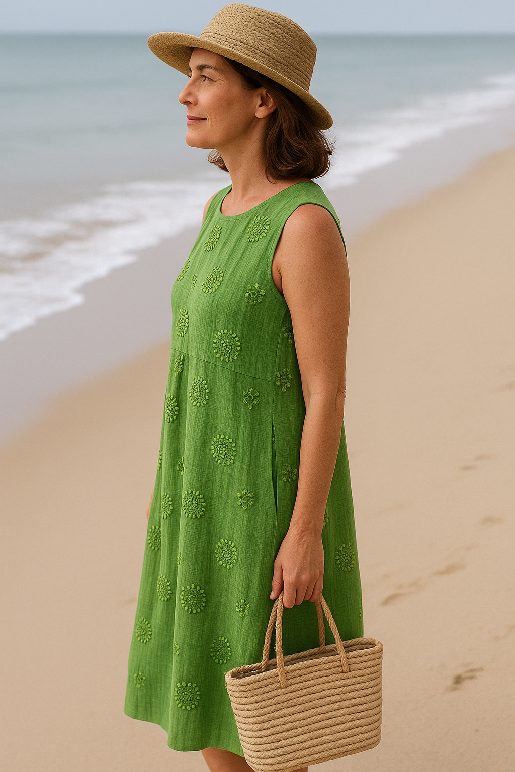 Agnes – Sleeveless Cotton Dress with Pockets