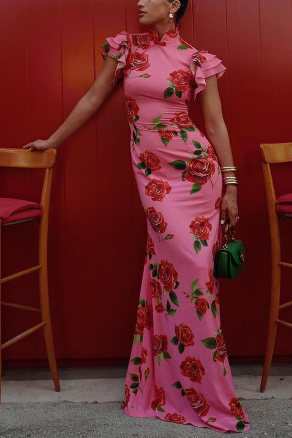 Celeste - Floral Flare Maxi Dress