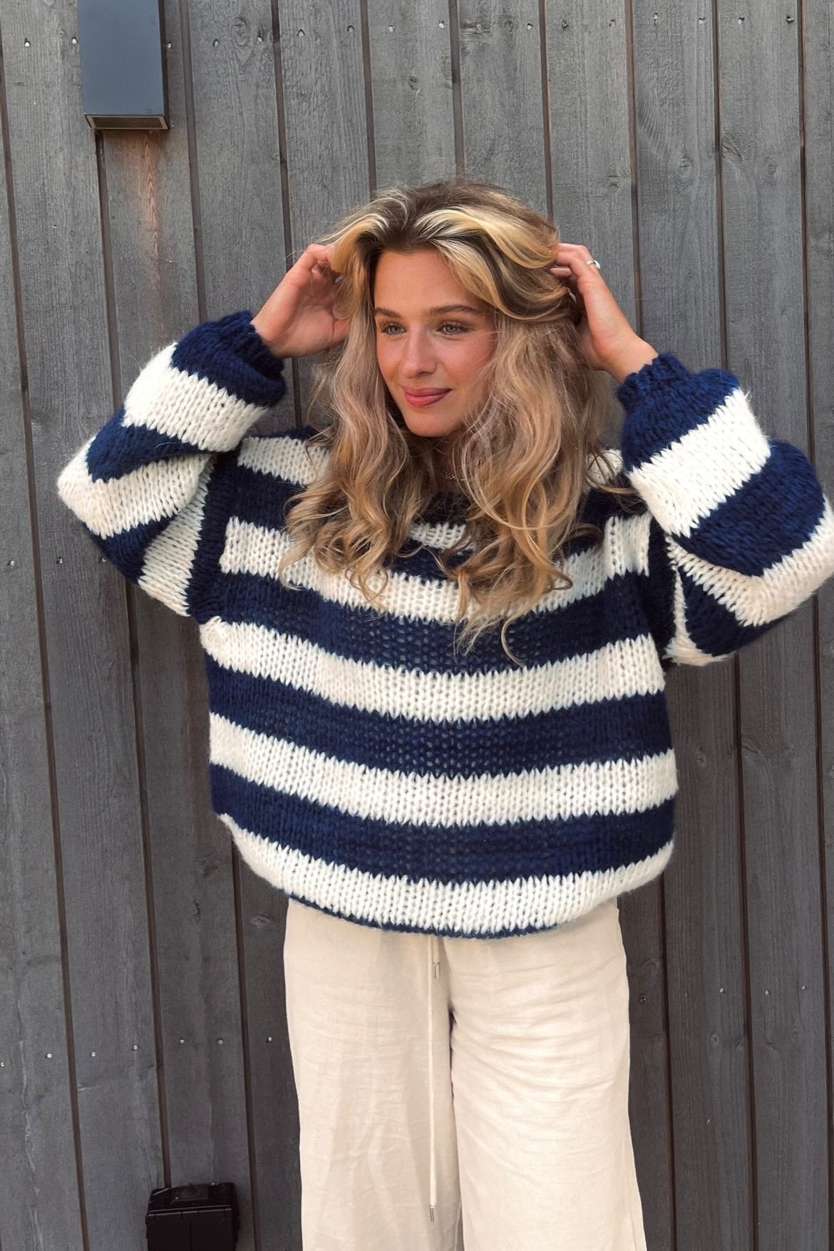 Daisy -  Stripped Loose-Fit Sweater