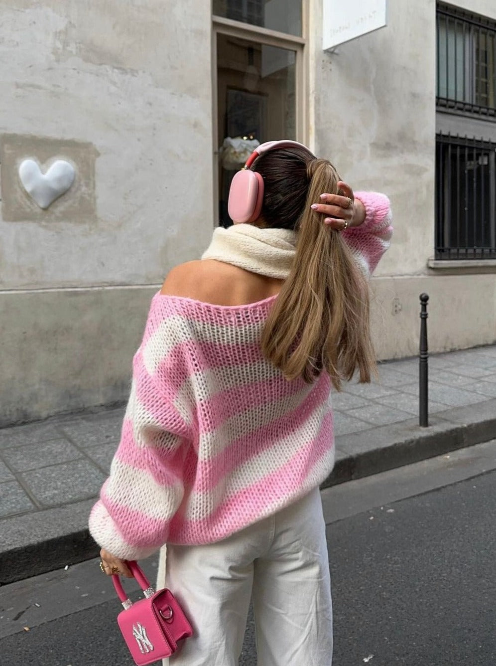 Daisy -  Stripped Loose-Fit Sweater